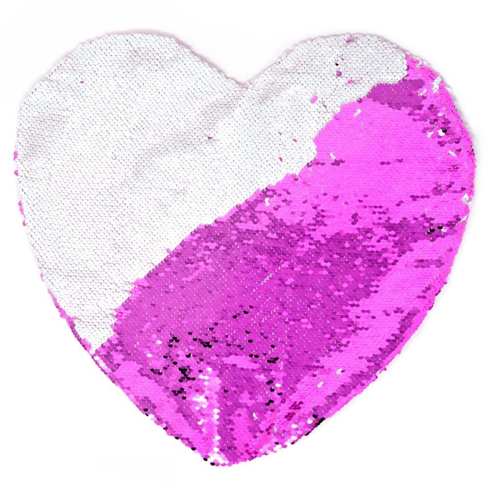 Light Purple Heart Sequin Pillow - xKlusive Lux